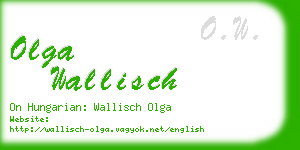 olga wallisch business card